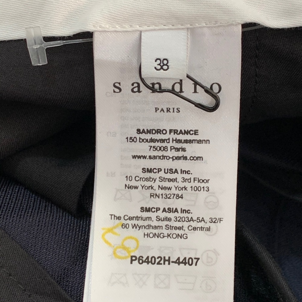 Sandro NEW Cropped Belted High-Waist Trousers, 28 - Picture 9 of 14